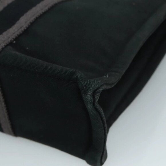 HERMES Fourre Tout PM Tote Bag Canvas Black Gray Auth 103394 - Picture 4 of 16